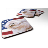 Caroline'S Treasures Bichon Frise #2 Patriotic Decorative Coasters, Multicolor