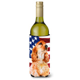 Caroline'S Treasures Cocker Spaniel Patriotic Decorative Bottle Hugger, 750Ml, Multicolor