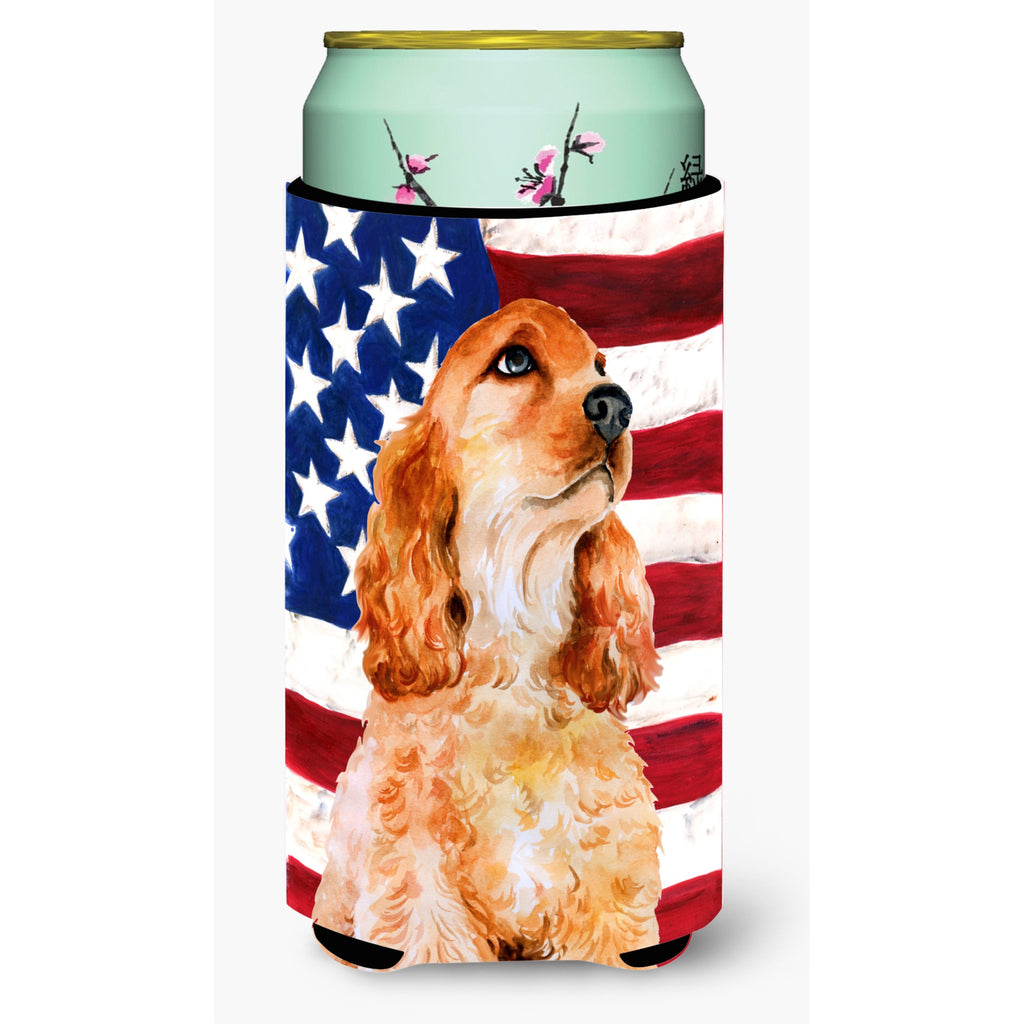 Caroline'S Treasures Cocker Spaniel Patriotic Decorative Can Hugger, Tall Boy - Thumbnail 3