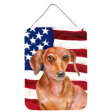 Caroline'S Treasures Red Dachshund Patriotic Metal Print, 16 X 12, Multicolor