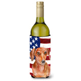 Caroline'S Treasures Red Dachshund Patriotic Decorative Bottle Hugger, 750Ml, Multicolor