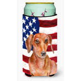 Caroline'S Treasures Red Dachshund Patriotic Decorative Can Hugger, Tall Boy, Multicolor