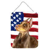 Caroline'S Treasures Doberman Pinscher Patriotic Metal Print, 16 X 12, Multicolor