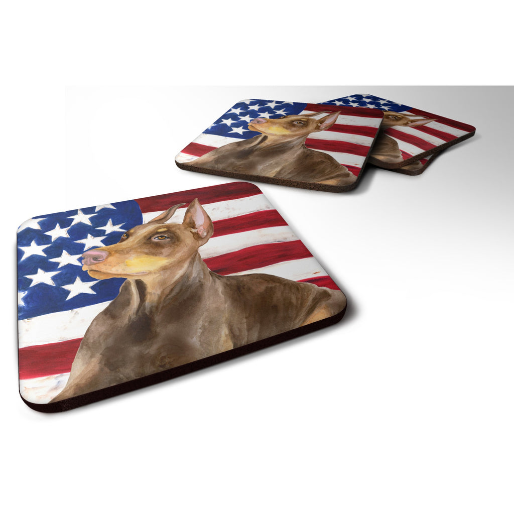 Caroline's Treasures Miniature Pinscher Patriotic Decorative Coasters - Thumbnail 2