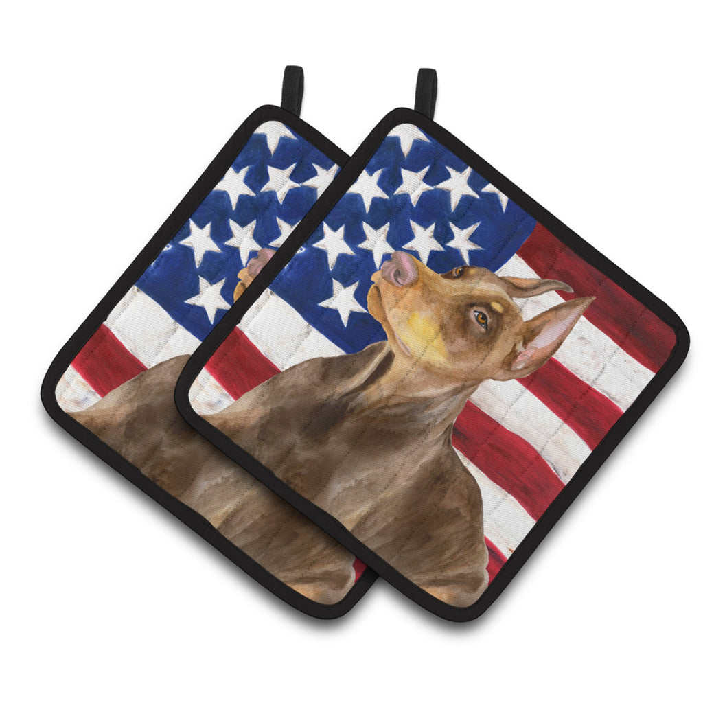 Caroline'S Treasures Miniature Pinscher #2 Patriotic Decorated Pot Holder - Thumbnail 3