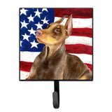 Caroline'S Treasures Doberman Pinscher Patriotic Wall Hook, Small, Multicolor