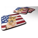 Caroline'S Treasures German Shepherd #2 Patriotic Decorative Coasters, Multicolor