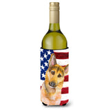 Caroline'S Treasures German Shepherd #2 Patriotic Decorative Bottle Hugger, 750Ml, Multicolor