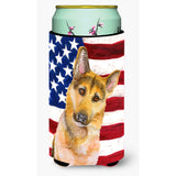 Caroline'S Treasures German Shepherd #2 Patriotic Decorative Can Hugger, Tall Boy, Multicolor