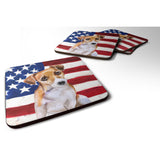 Caroline'S Treasures Jack Russell Terrier #2 Patriotic Decorative Coasters, Multicolor