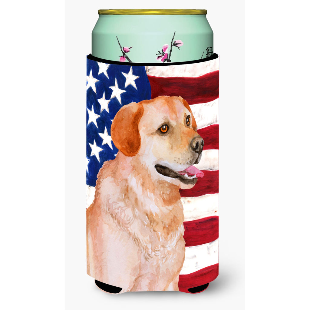 Caroline'S Treasures Yellow Labrador #2 Patriotic Decorative Can Hugger, Tall