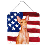 Caroline'S Treasures Pharaoh Hound Patriotic Metal Print, 6H X 6W, Usa American Flag