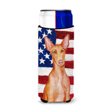 Caroline'S Treasures Pharaoh Hound Patriotic Decorative Can Hugger, Slim, Multicolor