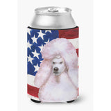 Caroline'S Treasures White Standard Poodle Patriotic Decorative Can Hugger, Multicolor