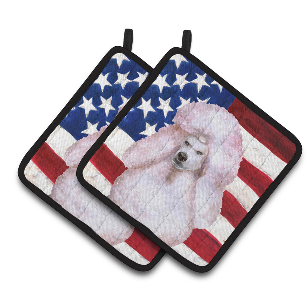 Caroline'S Treasures Medium White Poodle Patriotic Decorated Pot Holder - Thumbnail 2