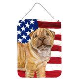 Caroline'S Treasures Shar Pei Puppy Patriotic Metal Print, 16 X 12, Multicolor