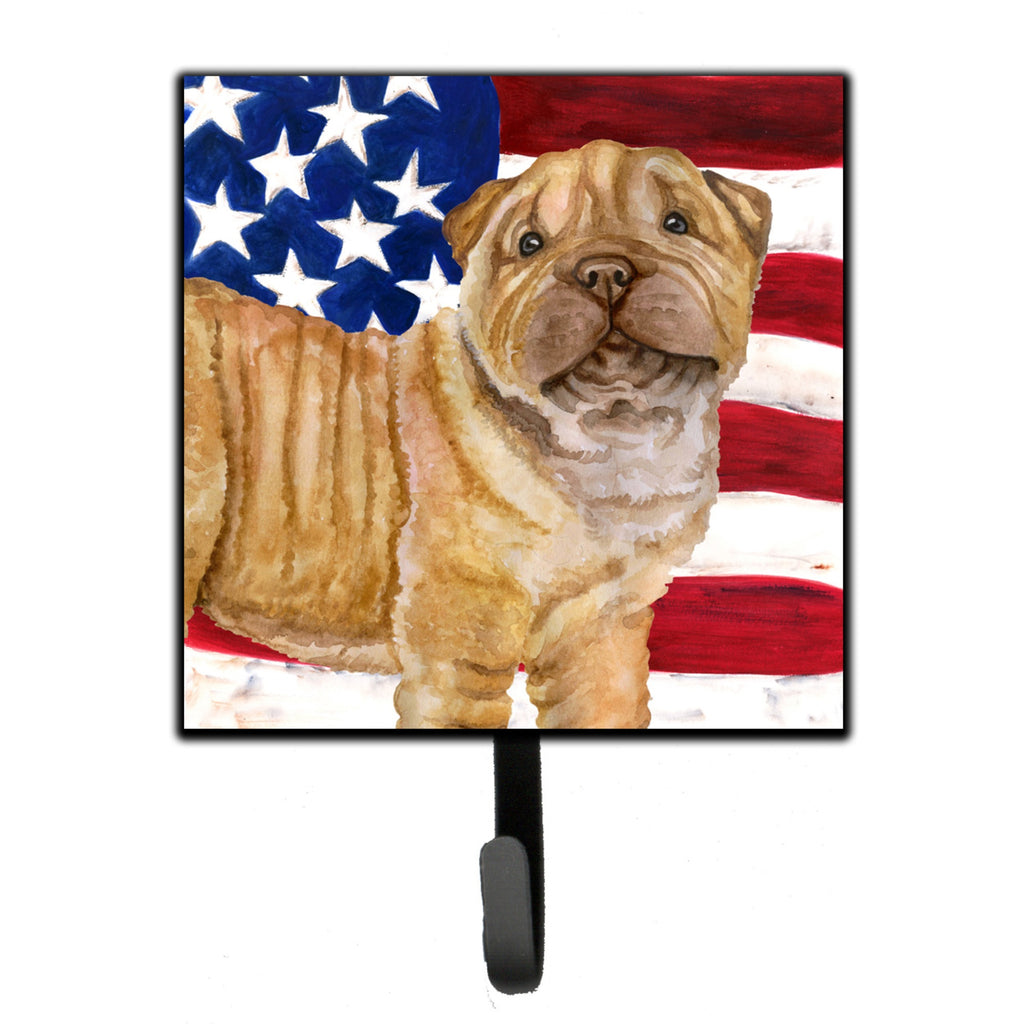 Caroline's Treasures Shar Pei Puppy Patriotic Wall Hook