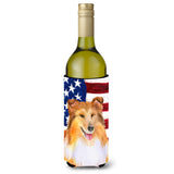 Caroline'S Treasures Sheltie Patriotic Decorative Bottle Hugger, 750Ml, Multicolor