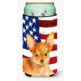 Caroline'S Treasures Toy Terrier Patriotic Decorative Can Hugger, Tall Boy, Multicolor
