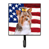 Caroline'S Treasures Yorkshire Terrier #2 Patriotic Wall Hook, Small, Multicolor