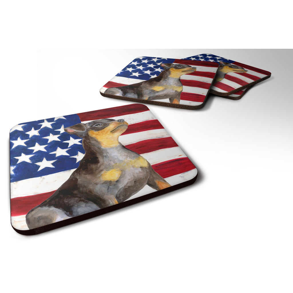 Caroline's Treasures Miniature Pinscher Patriotic Decorative Coasters - Thumbnail 3