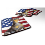Caroline'S Treasures Miniature Pinscher #2 Patriotic Decorative Coasters, Multicolor