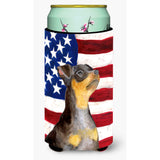 Caroline'S Treasures Miniature Pinscher #2 Patriotic Decorative Can Hugger, Tall Boy, Multicolor