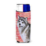 Caroline'S Treasures Alaskan Malamute Love Decorative Can Hugger, Slim, Multicolor