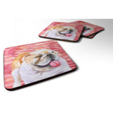 Caroline'S Treasures English Bulldog Love Decorative Coasters, Multicolor