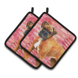 Caroline'S Treasures German Boxer Decorated Pot Holder, 7.5H X 7.5W, Love Is A Dog