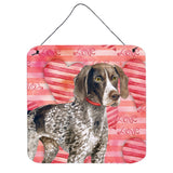 Caroline'S Treasures German Shorthaired Pointer Metal Print, 6H X 6W, Love Is A Dog