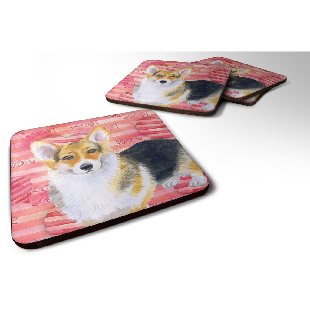 Caroline'S Treasures Pembroke Corgi Love Decorative Coasters