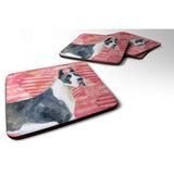 Caroline'S Treasures Harlequin Dane Love Decorative Coasters, Multicolor
