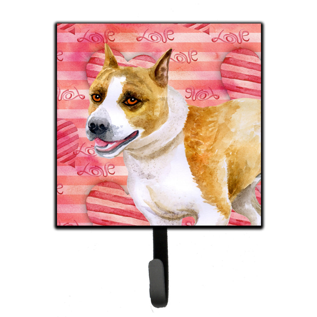 Caroline's Treasures American Staffordshire Love Wall Hook