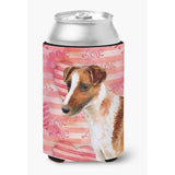 Caroline'S Treasures Smooth Fox Terrier Love Decorative Can Hugger, Multicolor