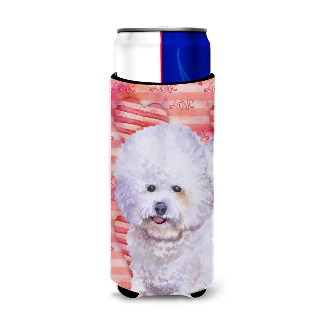 Caroline'S Treasures Bichon Frise #2 Love Decorative Can Hugger, Slim - Thumbnail 2