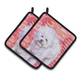 Caroline'S Treasures Bichon Frise Decorated Pot Holder, 7.5H X 7.5W, Love Is A Dog