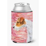 Caroline'S Treasures Fox Terrier Love Decorative Can Hugger, Multicolor