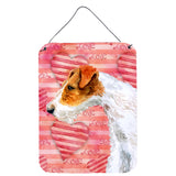 Caroline'S Treasures Fox Terrier Love Metal Print, 16 X 12, Multicolor