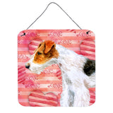 Caroline'S Treasures Fox Terrier Metal Print, 6H X 6W, Love Is A Dog