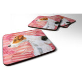 Caroline'S Treasures Fox Terrier Love Decorative Coasters, Multicolor