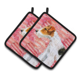 Caroline'S Treasures Fox Terrier Decorated Pot Holder, 7.5H X 7.5W, Love Is A Dog