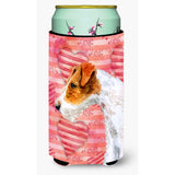 Caroline'S Treasures Fox Terrier Love Decorative Can Hugger, Tall Boy, Multicolor
