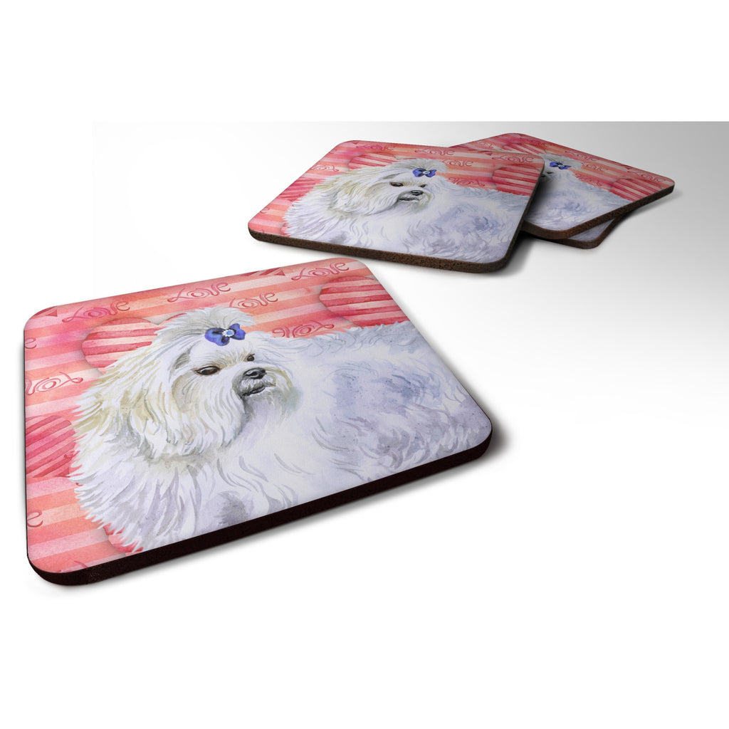 Caroline'S Treasures Maltese Love Decorative Coasters - Thumbnail 2