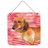 Caroline'S Treasures Dachshund Metal Print, 6H X 6W, Love Is A Dog