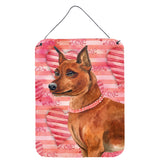 Caroline'S Treasures Miniature Pinscher Love Metal Print, 16 X 12, Multicolor