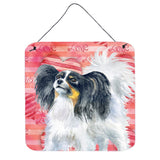 Caroline'S Treasures Papillon Metal Print, 6H X 6W, Love Is A Dog