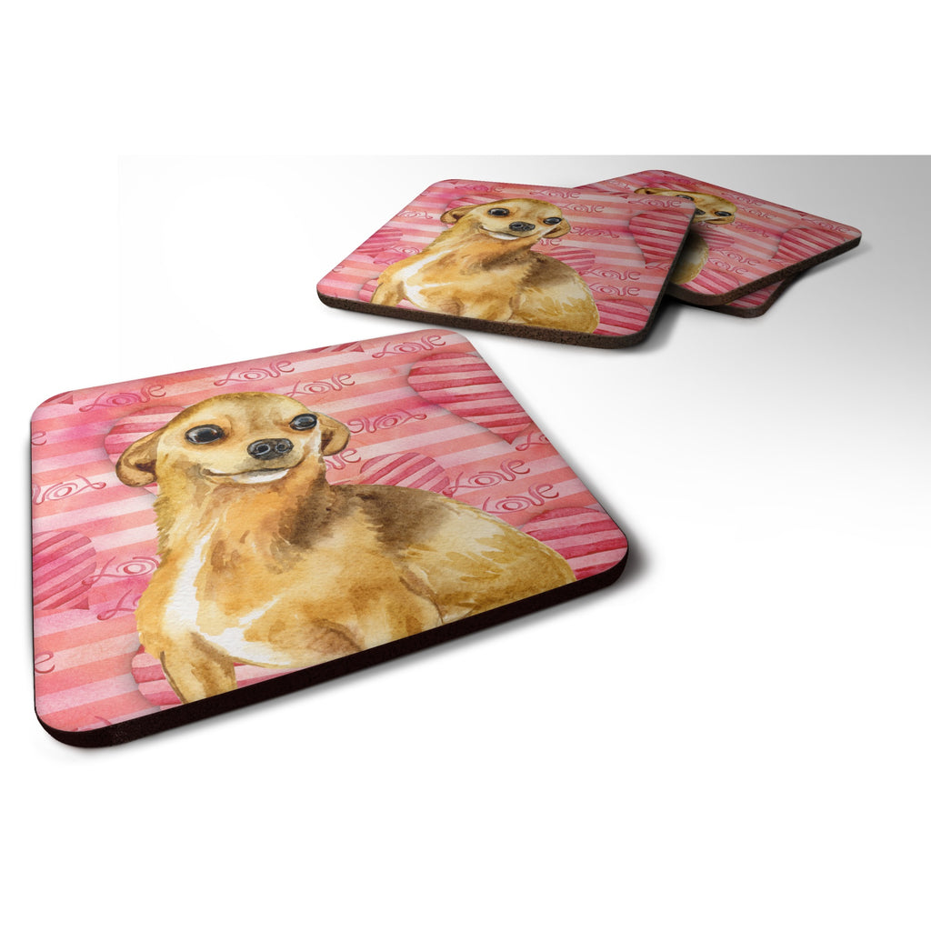 Caroline'S Treasures Chihuahua Love Decorative Coasters