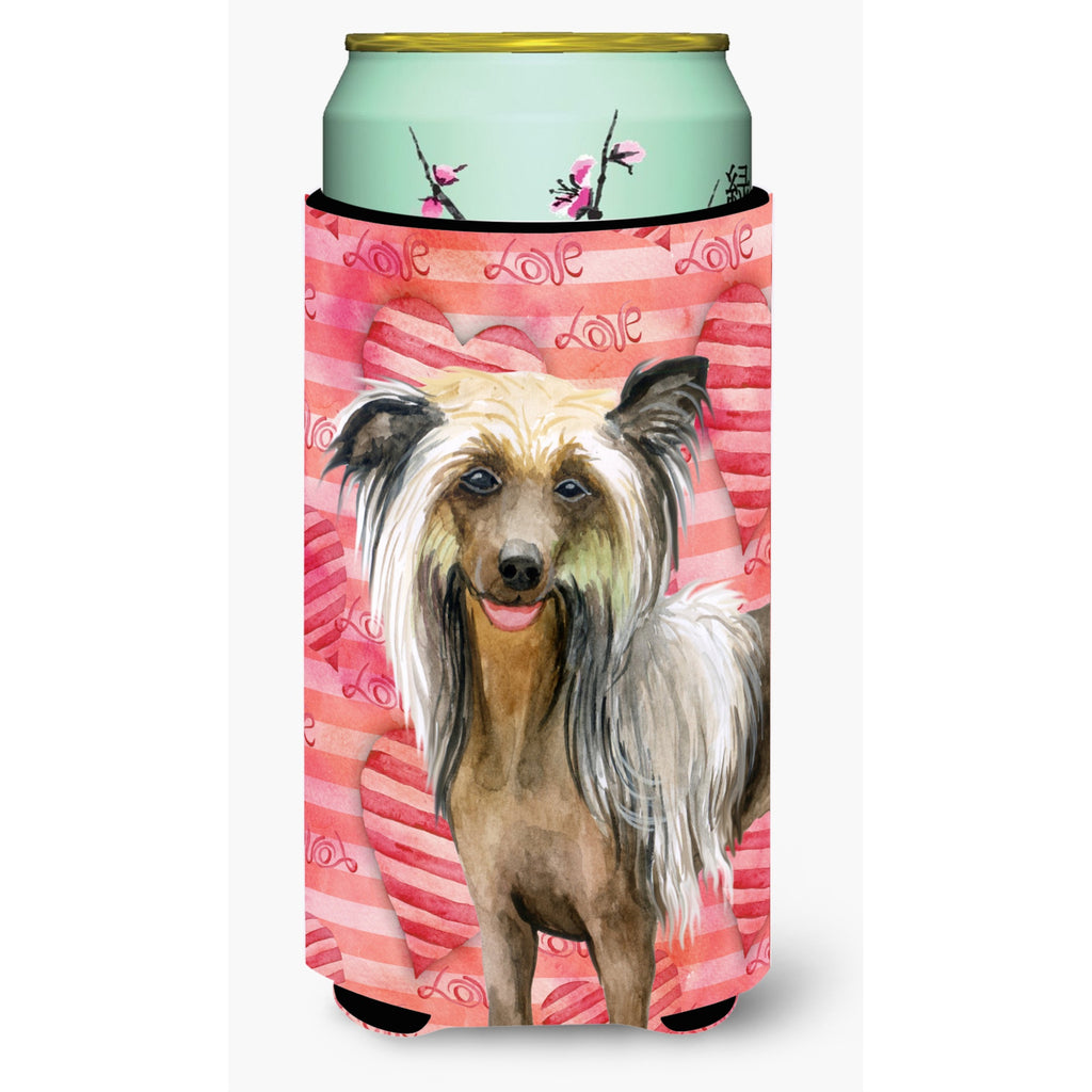 Chinese Crested Love Decorative Can Hugger, Tall Boy