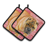 Caroline'S Treasures Shar Pei Decorated Pot Holder, 7.5H X 7.5W, Love Is A Dog